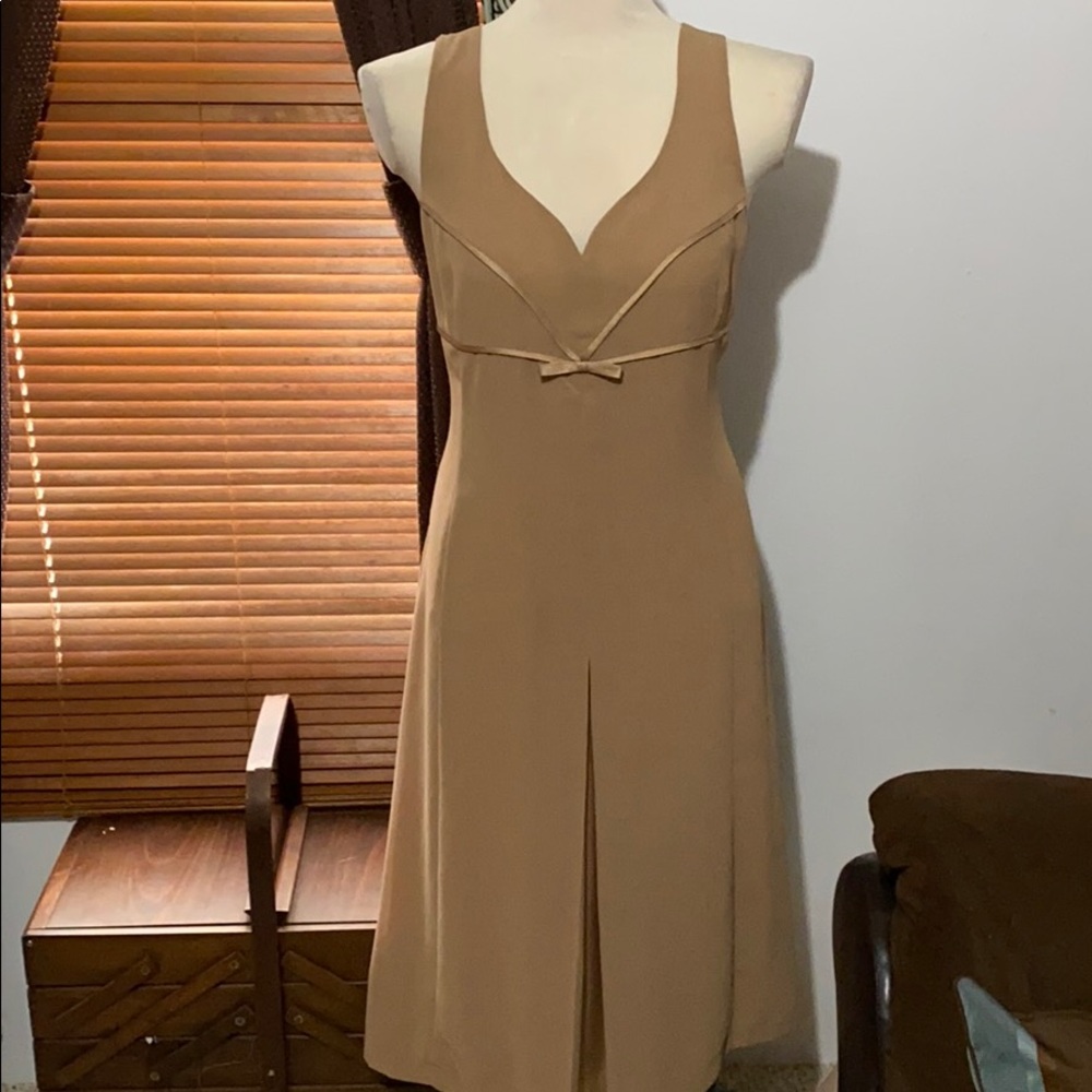 GOLD dress with sweetheart neckline